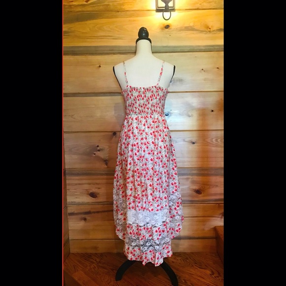 Flower Print High-Low Dress - Picture 2 of 6